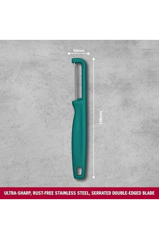 Victorinox 6.0943.4 Iota Tırtıklı Kenar Çift Taraf Yeşil Soyacak 005 Sarı