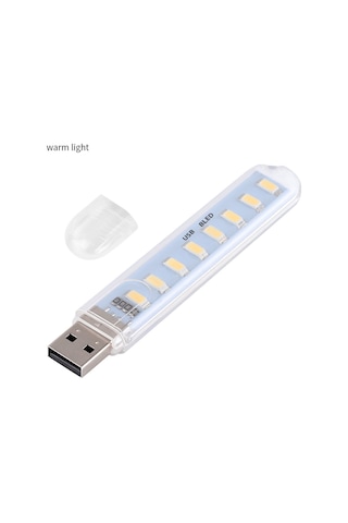 Taşınabilir Mini USB 8 LED GünIşığı Lamba 5730 SMD Kamp Stick Led