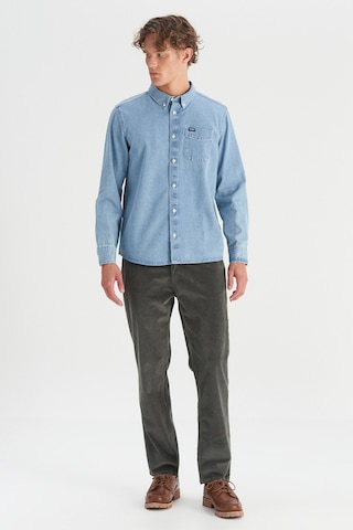 Wrangler Pamuk Regular Fit Tek Cepli Klasik Yaka Gömlek Mavi