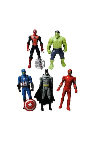 Ethem Oyuncak 5'li Süper Kahramanlar Oyun Seti 2156-5, Marvel Karakterler Figür Seti