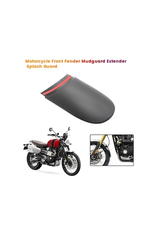 Xurunkeji Triumph Scrambler 1200xc 1200xe 2019-2023 İçin Motosiklet Ön Çamurluk Çamurluk Uzatıcısı Tekerlek Uzatma Sıçrama Koruyucusu Siyah