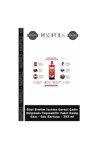Özel Üretim İsınma Gereci Çadır Ekipmanı Taşınabilir Yakıt Kamp Gazı - Gaz Kartuşu - 393 Ml Belirtilmemiş