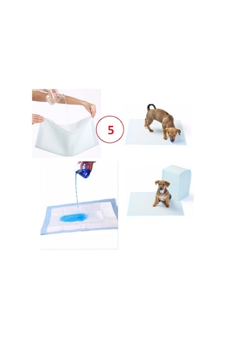 Hubrendy Çer Yıkanabilir Köpek Çiş Pedi - 90 X 60 Cm 5li Paket