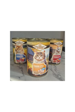 Premium Yetişkin Yaş Kedi Maması 4 Çeşit. Her Biri 400 Gr