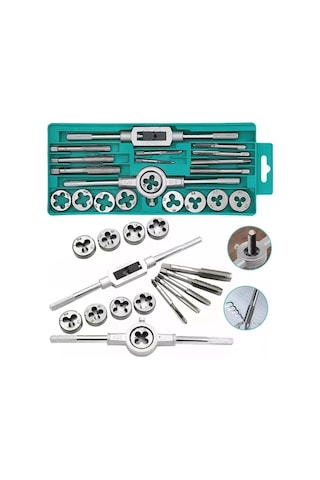 Valkyrie 20 Parça Klavuz Pafta Seti Metrik Set M3-m12 Arası 20li Takım