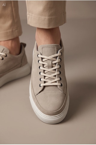 Whiteface Stilist Store Hakiki Deri Günlük Casual Sneaker Günlük Ayakkabı Gri