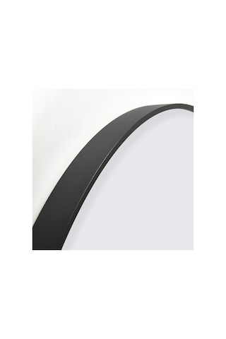 Flora Roma Yuvarlak Duvar Aynası (KOYU ANTRASİT) Siyah