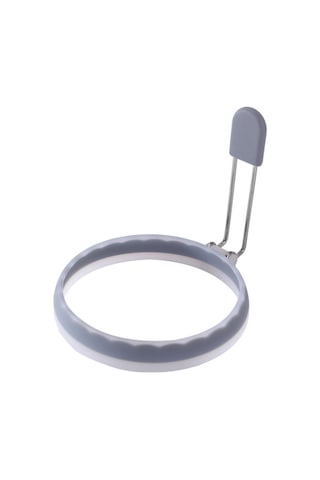 Silikon Yumurta Halkaları, Sızdırmaz Sıvı Yumurta Halkası Kalıbı, Geliştirilmiş Yapışmaz Yumurta Kızartma Tavası Pankek Ve Kahvaltı Sandviçleri İçin Gri