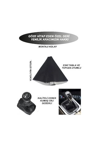 Peugeot 301 Uyumlu Araç,araba,oto Vites Körüğü Siyah Dikiş Audi A4