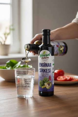 Yöresel Bahçem Enginar Sirkesi Doğal Fermantasyon 500 Ml