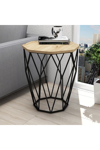 Variant Sofya Metal Yan Sehpa - Meşe