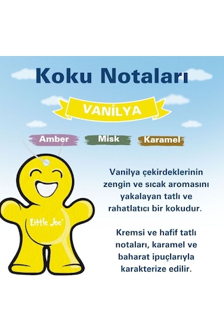 Little Joe Vanilya Araç Asma Koku Vanilla -30 Gün -ipli Oto Kok