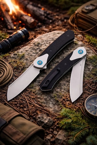 Knivox Browning Premium Black G10 Kabze D2 Çelik Klasik Modern Katlanır Bıçak Siyah