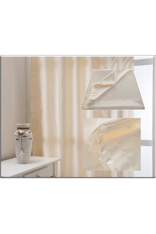 Atlas Saten Lüx Krem Güneşlik Perde -Kaliteyi Ucuza Alın- Krem