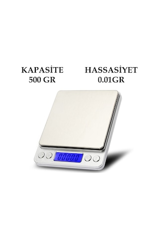 Dijital Hassas Elektronik Taşınabilir Cep Terazi 500gr 0.01gr