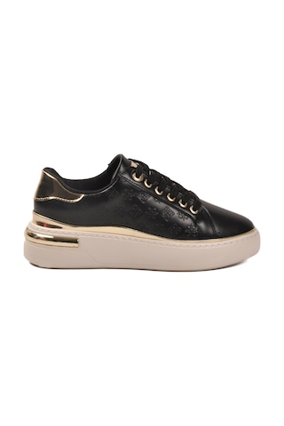 Siyah Bağcıklı Hafif Esnek Kadın Sneaker Lady 028 Z Siyah