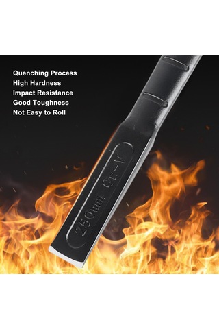 Samdoo 10 İnç Crv Çelik Endüstriyel Dikme, Eldivenli Ve Darbeye Dayanıklı, Beton, Taş, Çimento Kırma Ve Demontaj İçin