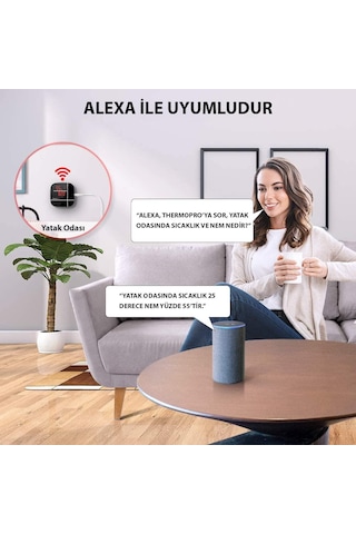 ThermoPro TP90 WiFi App Kontrollü Sıcaklık ve Nem Termometresi
