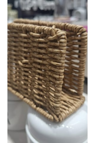 Kare Rattan Peçetelik Mien Doğal, Dekoratif & Sunumluk Açık Kahverengi
