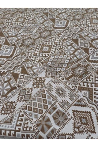 Savan Dokuma Halı Örtüsü 6m² 200 300cm Kale Kahve4 Kahverengi