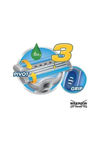 Wilkinson Extra 3 Essentials Kayganlaştırıcı Bantlı Tıraş Bıçağı 3 Bıcaklı Kullan At Tıraş Bıcağı