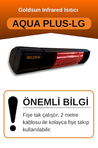Aqua Plus 2000 Watt Gsa20plg Düşük Işıklı Elektrik Isıtıcı-siyah