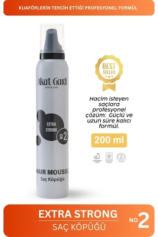 Akat Gardi Saç Köpüğü Extra Strong No:2 Gri 200 Ml