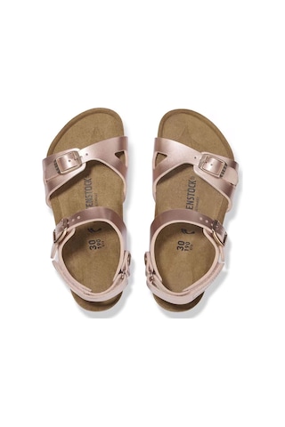 Birkenstock Rio Kids Bf Electric Metallic Kız Çocuk Sandalet 1029535 Pudra