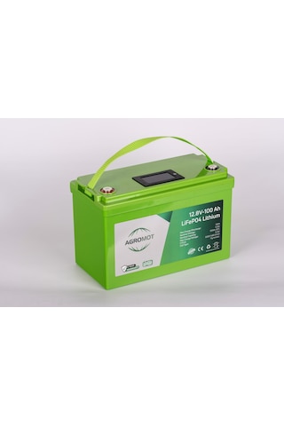 Agromot 100ah 12.8v Volt Lcd Ekran & Bluetooh Lityum Akü Lifepo4