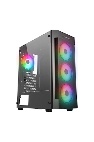 Rampage Vıgılant Mesh 650W 80+ Bronze Rgb Fan Atx Siyah Mıd Tower Oyuncu Kasası