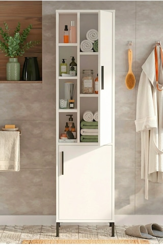 Yurudesign Vitale Çok Amaçlı Dolap Banyo Dolabı Beyaz Vı2-W Beyaz
