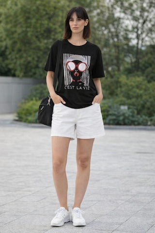 Alexandergardi Alexandergardı Baskılı Siyah Kadın T-shirt