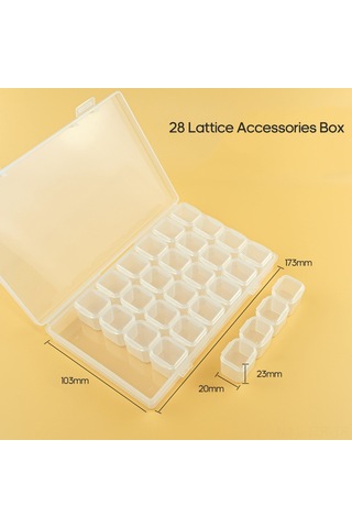 Geeroyoo "28 Bölmeli Şeffaf Tırnak Aleti Saklama Kutusu - Taşınabilir Ve Dayanıklı Pp Malzeme" Diğer