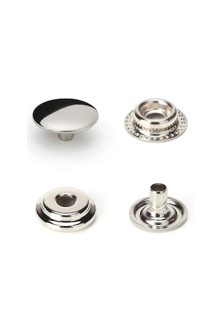15mm 61 Tip Paslanmaz Büyük Çıtçıt Kalıpsızdır Nikel/gümüş Renk 100 Adet