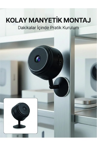 Mey Najmaddin Mini Wi-fi Güvenlik Kamerası A9 Hd Görüntü Hareket Algılama Ve Uzaktan Canlı İzleme Najmaddin