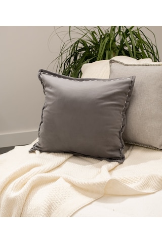 Koza Home İbiza Antrasit Kadife Yastık 43x43 5021