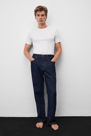 Grımelange Grimelange Ryder Erkek Loose Fit Koyu Lacivert Jeans
