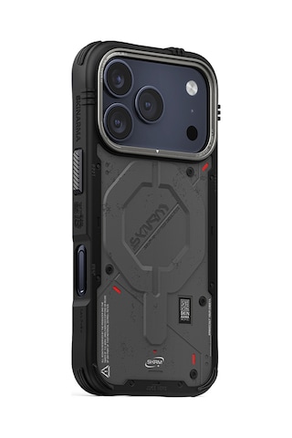 Apple Uyumlu iPhone 17 Pro Max  Kılıf M-safe Şarj Özellikli Airbag Tasarımlı Skinarma Vigor Kapak Gri Gri