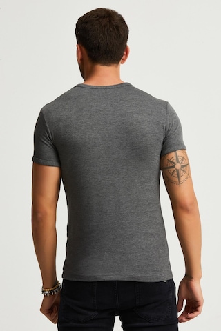 Alexandergardı Slim Fit Basic T-shirt E22-746a Antrasit