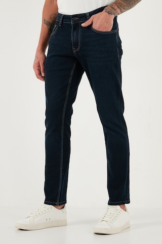 Buratti Pamuklu Regular Fit Normal Bel Boru Paça Jeans Erkek Kot Pantolon 2203C09Parma Lacivert