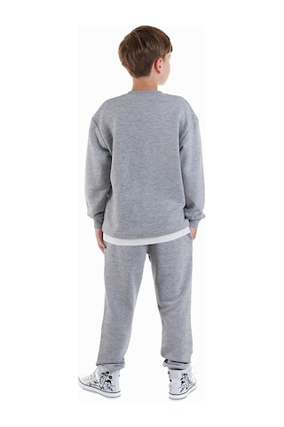 Denokids Harfler Erkek Çocuk Eşofman Takımı - Gri