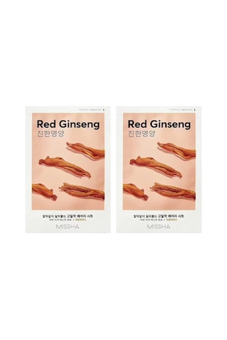 Kırmızı Ginseng Özlü Canlı Görünüm Sağlayan Yaprak Maske 1ad Airy Fit Sheet Mask Red Ginseng 2li Paket