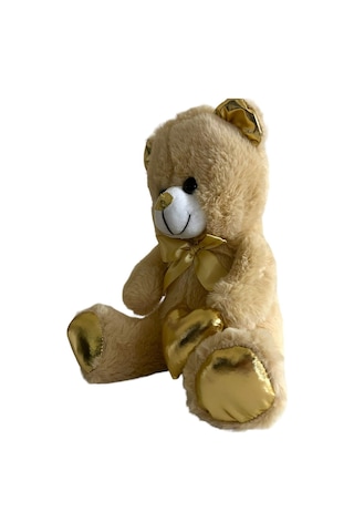 30 Cm Papyonlu Kalpli Ayıcık %100 Yerli Çok Renkli