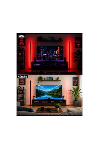 Neeko Nexus Rgb Stıck Led Lambader Full Renk Full Rgb Uzaktan Kumandalı Aydınlatma Sistemi Dimlenebilir