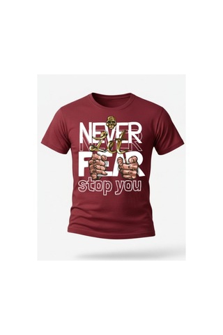 Urbantrendstore Unisex Kuru Kafa Oversize Fit Rahat Geniş Salaş T-shirt Günlük Tişört Bordo