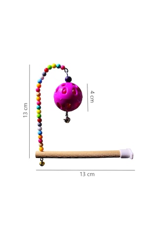 Petistera Zilli Toplu Ahşap Kuş Tüneği 13 Cm