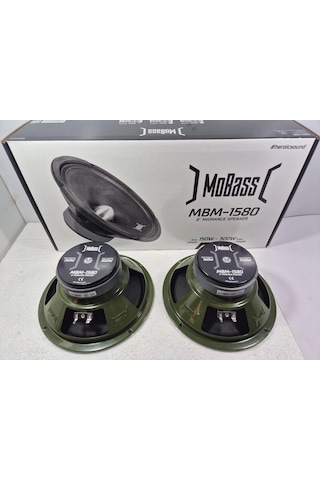 Mobass 20cm Midrange Mobass Mbm-1580 300w 150rms Midrange - Kurşun Göbek Pro Midrange