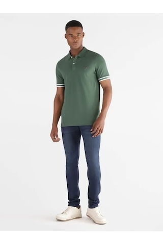 Guess Pique Slim Fit Erkek Polo T-shirt M6gp60k3076 Yeşil