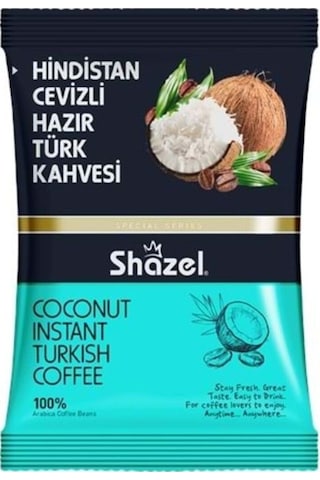 Shazel Hindistan Cevizli Hazır Türk Kahvesi 100 Gr X 6 Adet Türk Kahvesi