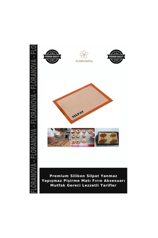 Premium Silikon Silpat Yanmaz Yapışmaz Pişirme Matı Fırın Aksesuarı Mutfak Gereci Lezzetli Tarifler Belirtilmemiş